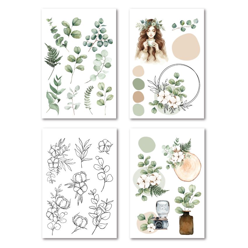 4 Planches Stickers Florilèges Design HARMONIE par Florilèges Design. Scrapbooking et loisirs créatifs. Livraison rapide et c...