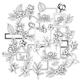 Die cuts calque HARMONIE par Florilèges Design. Scrapbooking et loisirs créatifs. Livraison rapide et cadeau dans chaque comm...