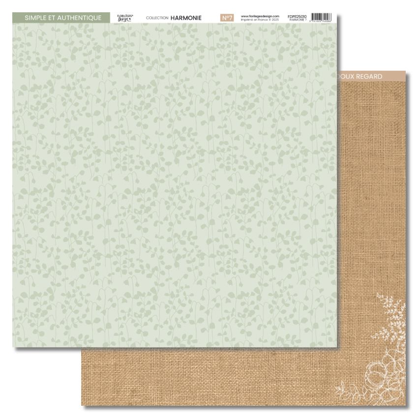 Papier imprimé HARMONIE 7 par Florilèges Design. Scrapbooking et loisirs créatifs. Livraison rapide et cadeau dans chaque com...