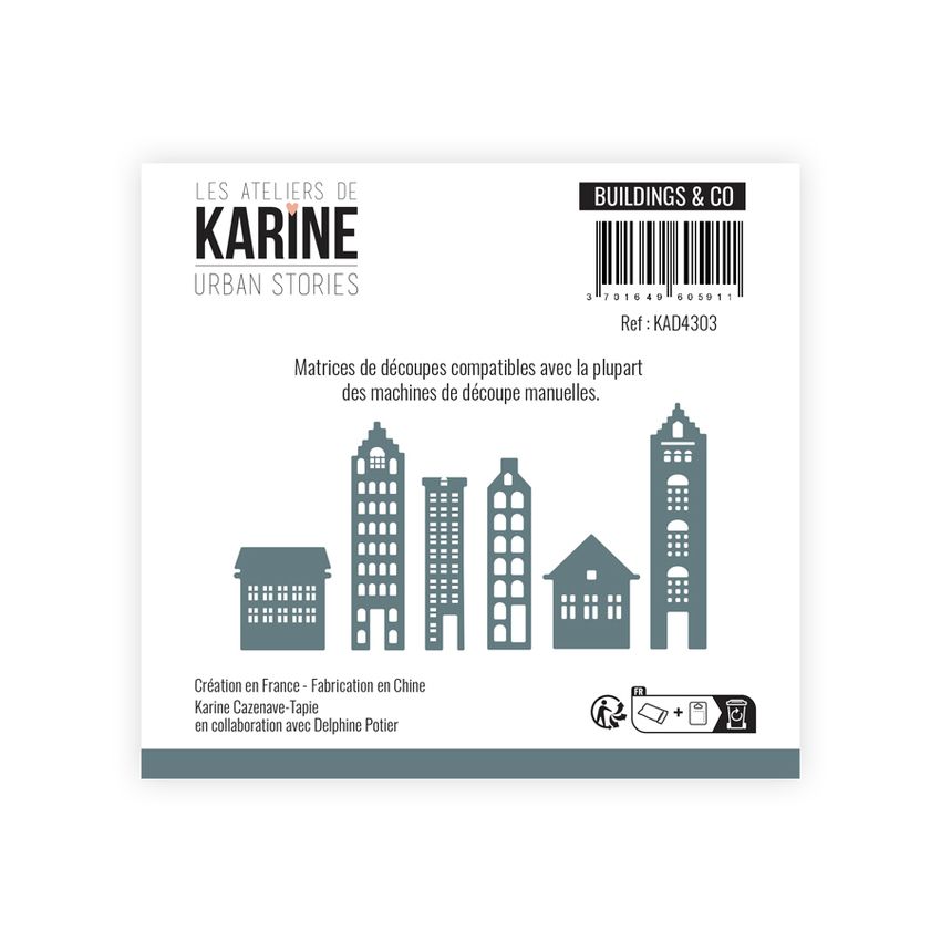 Outils de découpe Les Ateliers de Karine URBAN STORIES - BUILDINGS & CO par Les Ateliers de Karine. Scrapbooking et loisirs c...